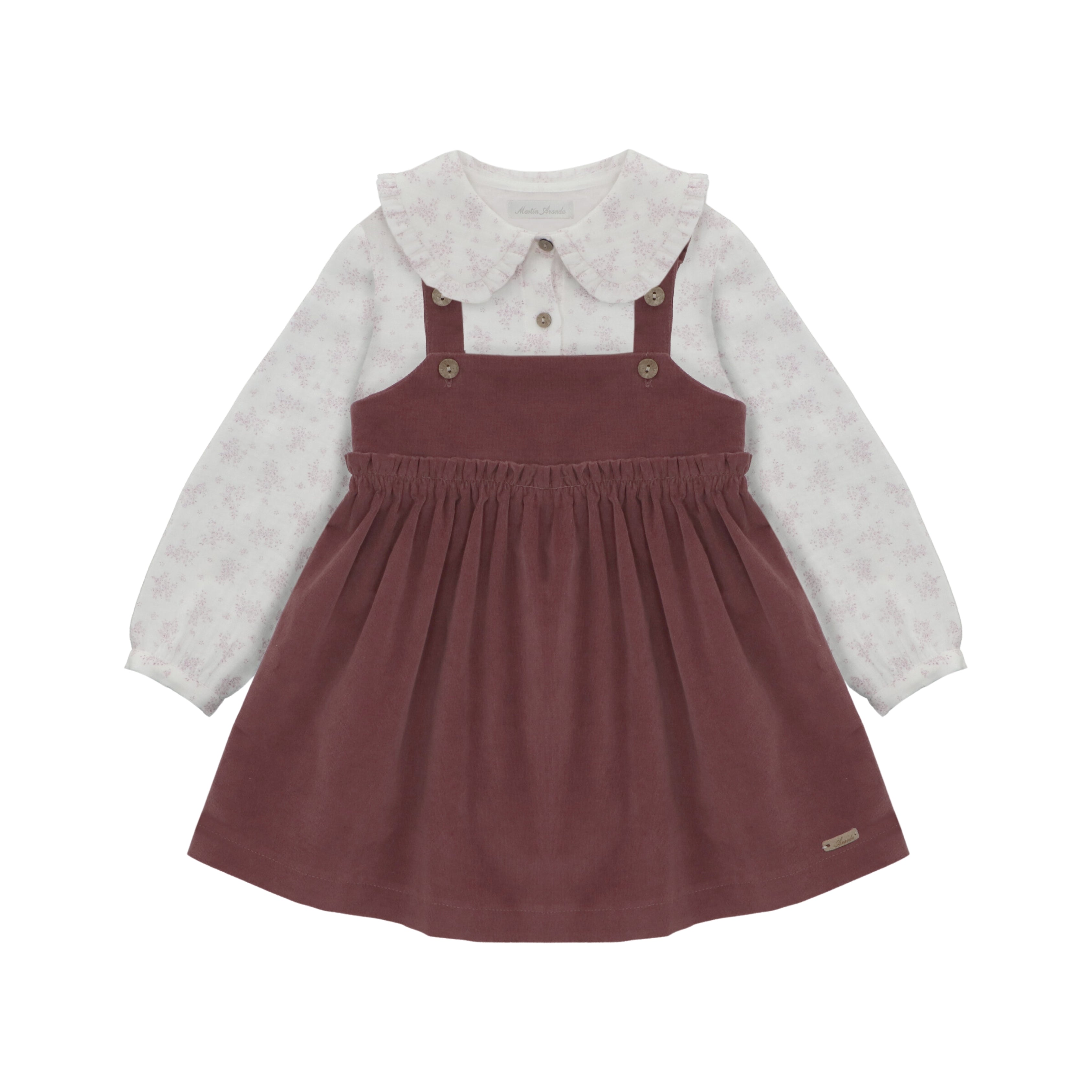 Conjunto Blusa y Peto Plum Niña