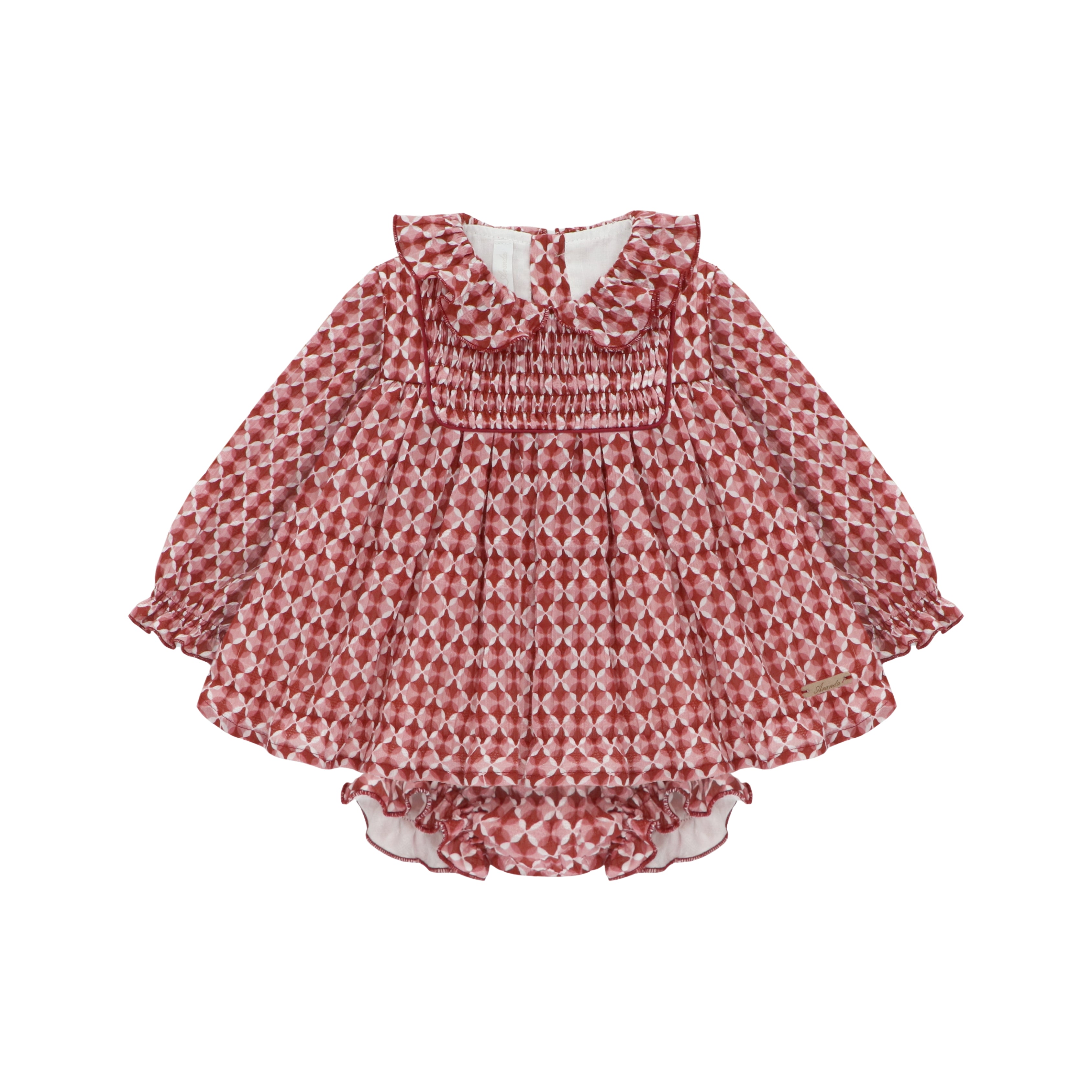 Vestido y Braga Cambridge Bebé