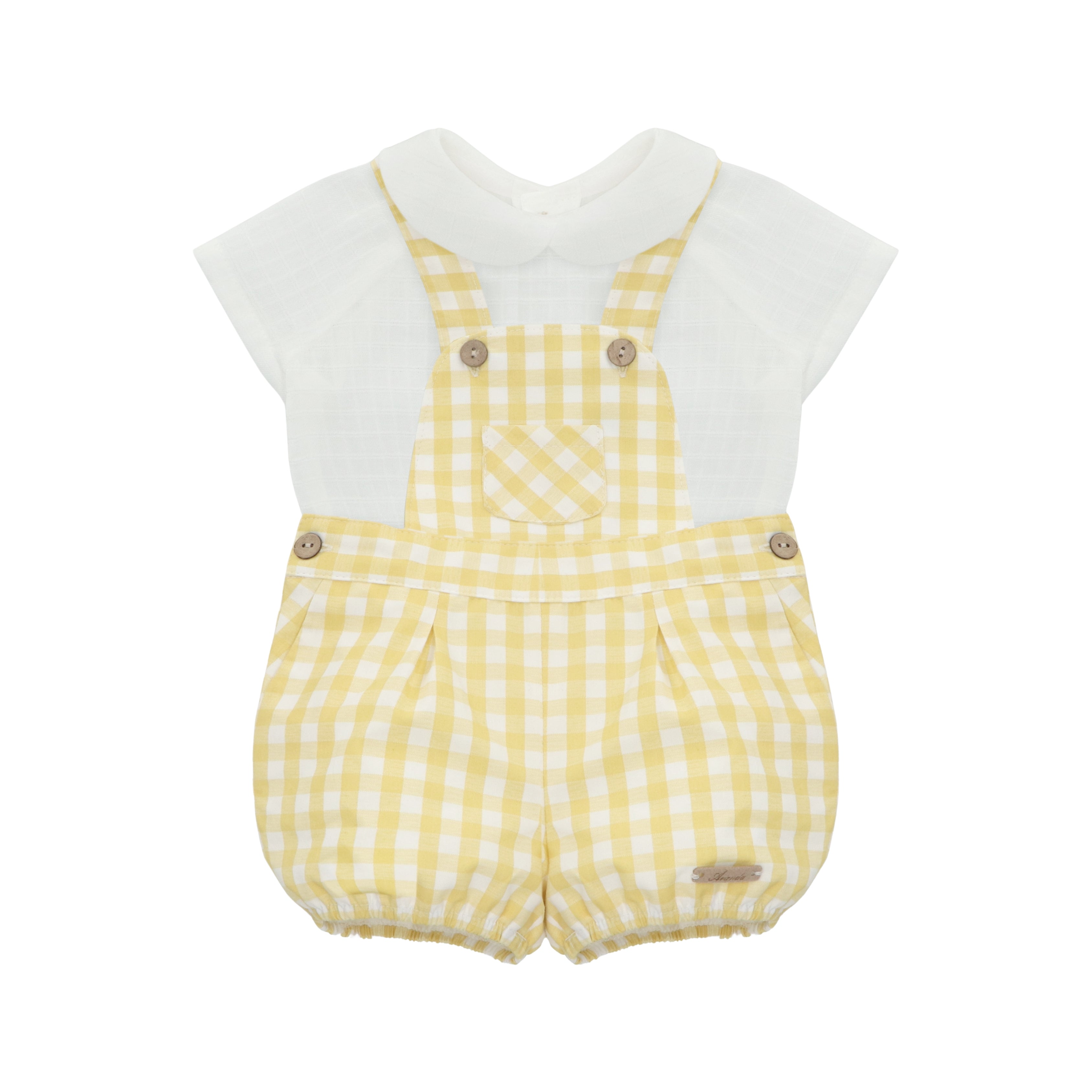 Conjunto Camisa y Peto Canario Bebé
