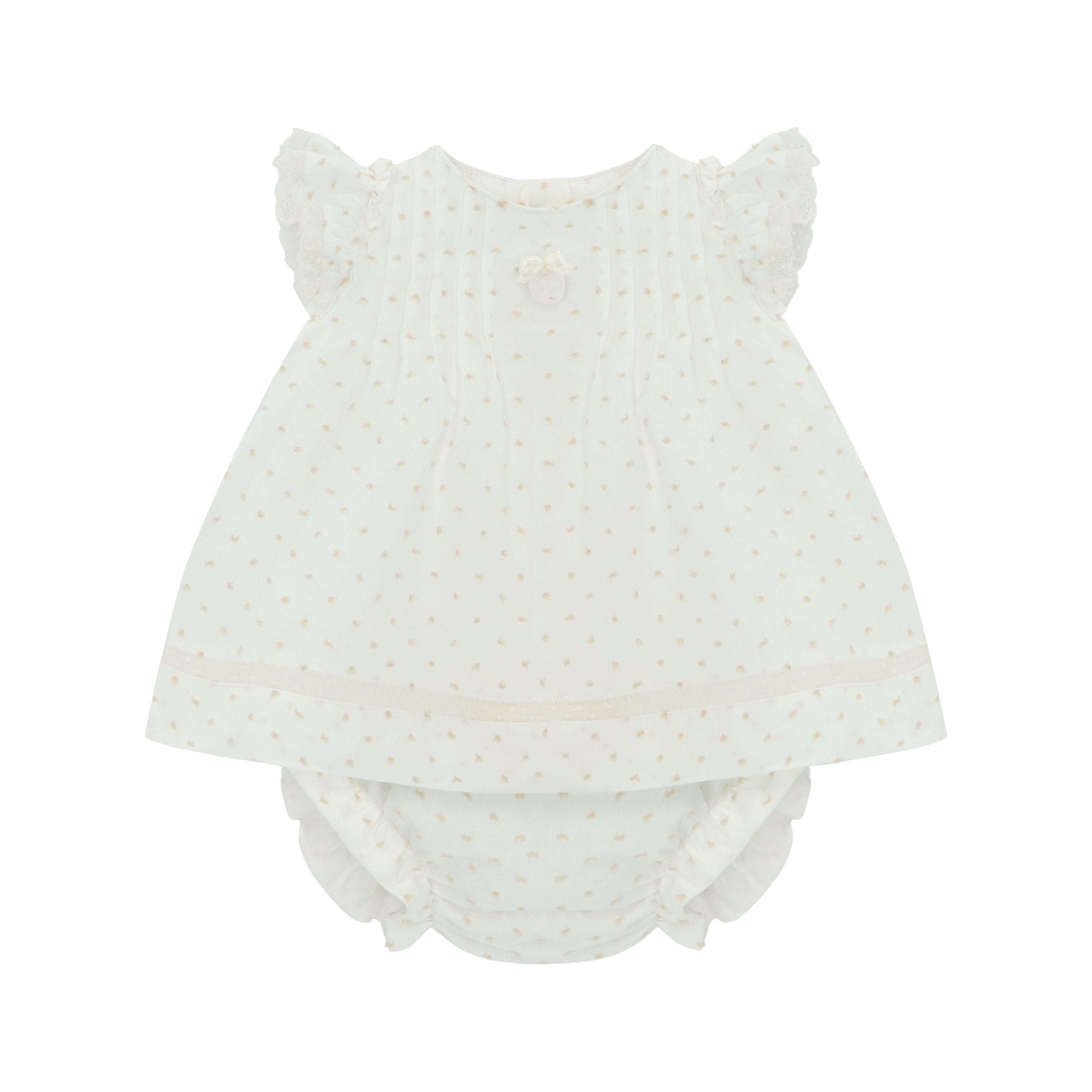 Vestido y Braga Plumeti Bebé
