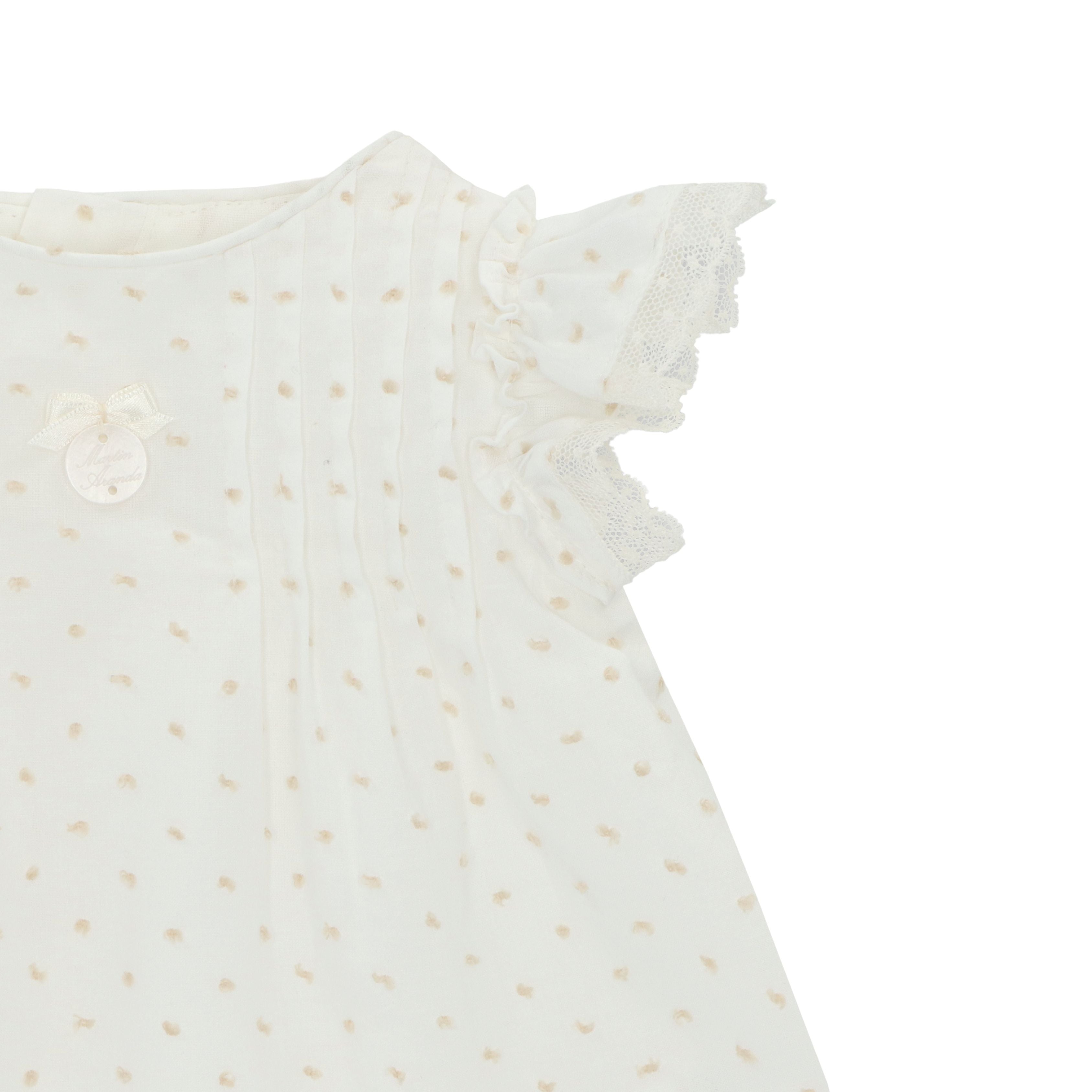 Vestido y Braga Plumeti Bebé