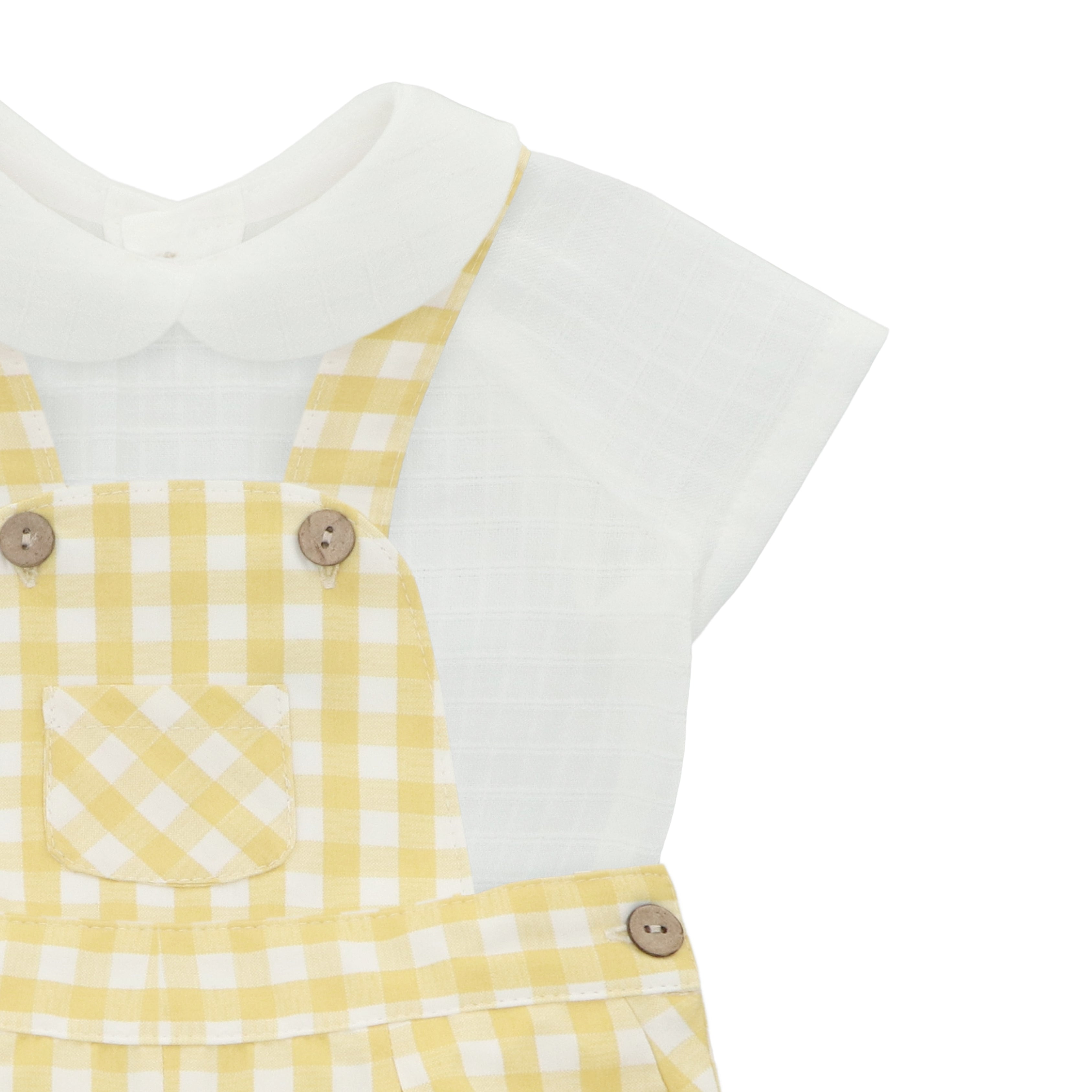 Conjunto Camisa y Peto Canario Bebé