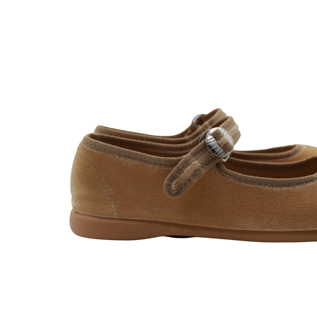 Mercedita de Terciopelo Camel