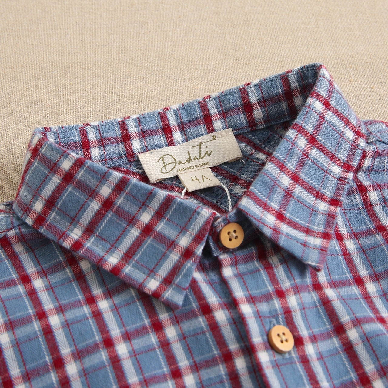 Camisa Cuadros Burdeos Niño