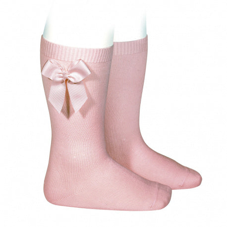 Condor Socks with Pale Pink Bow