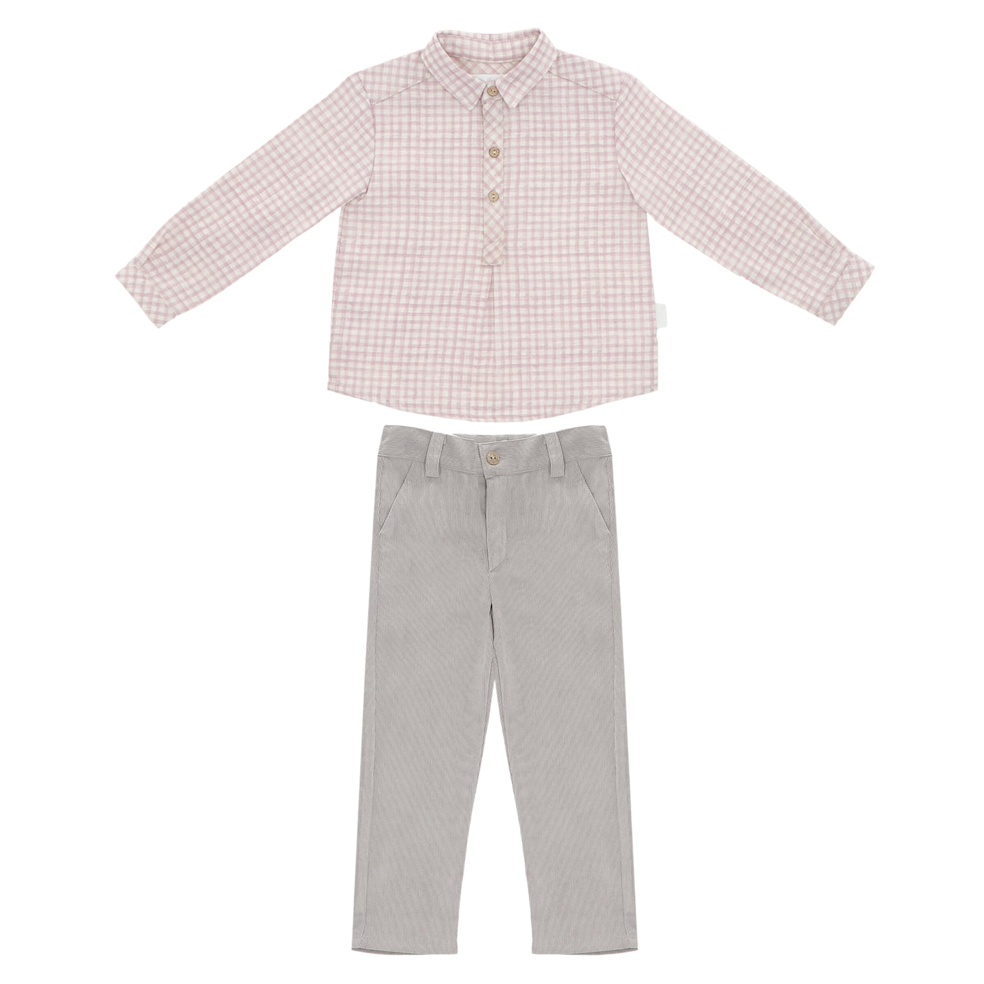 Plum Boy's Shirt and Trousers Set