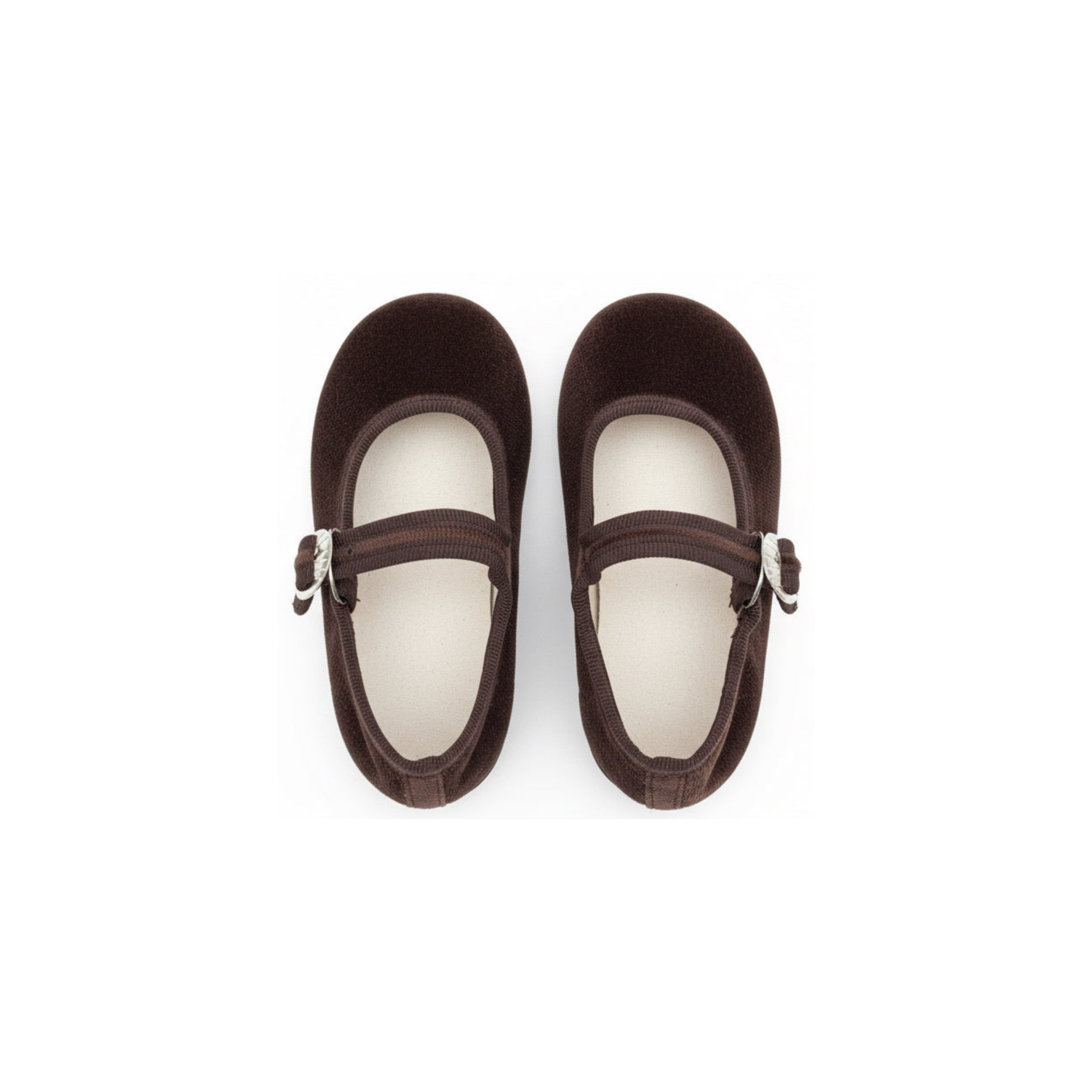 Children's Brown Velvet Mary Jane Shoes