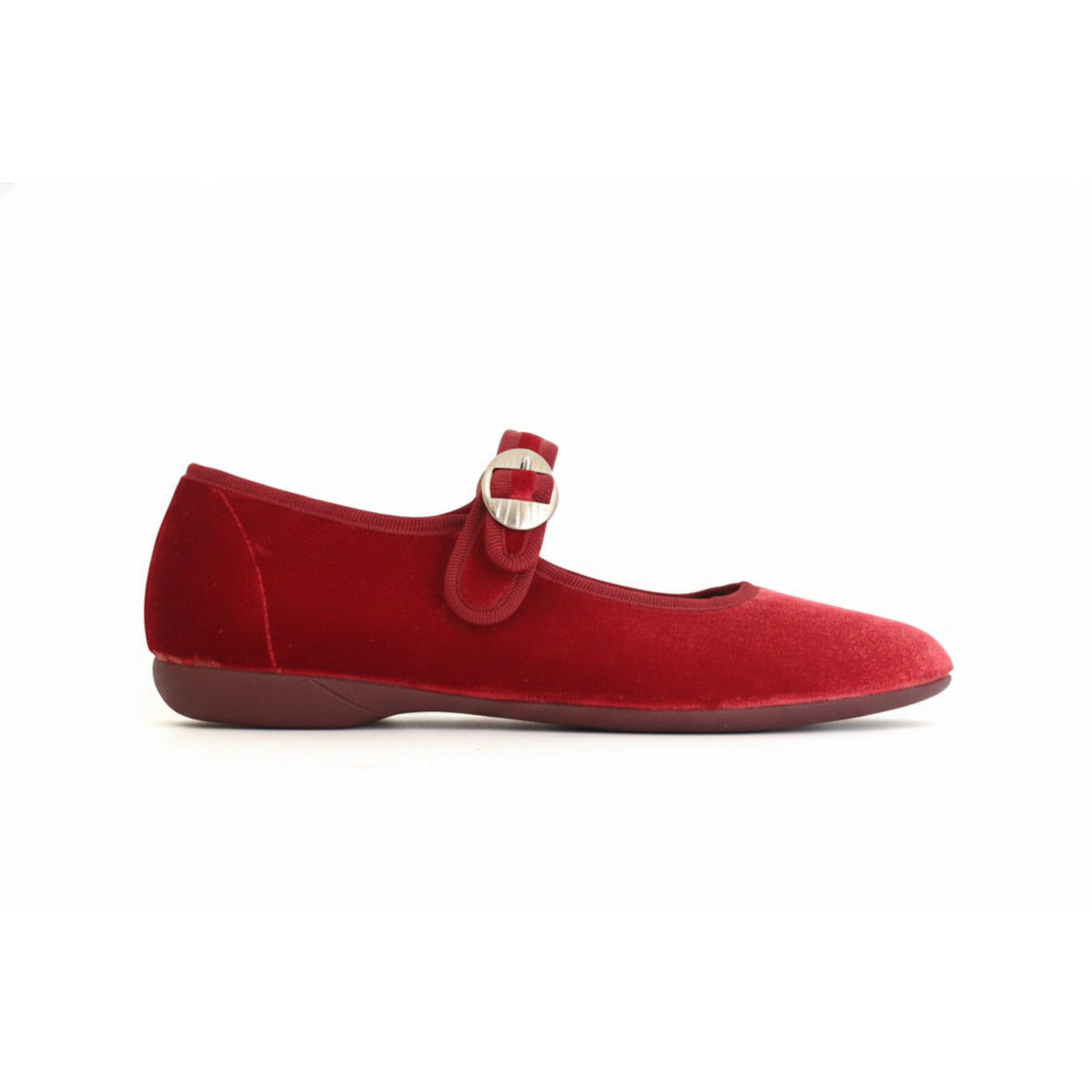 Adult Red Velvet Mary Jane Shoes