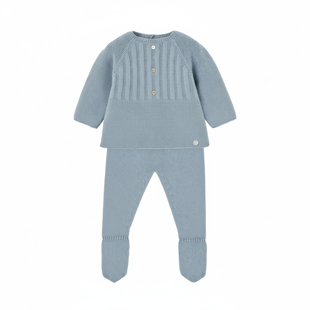 Conjunto Polaina Azul Bebé