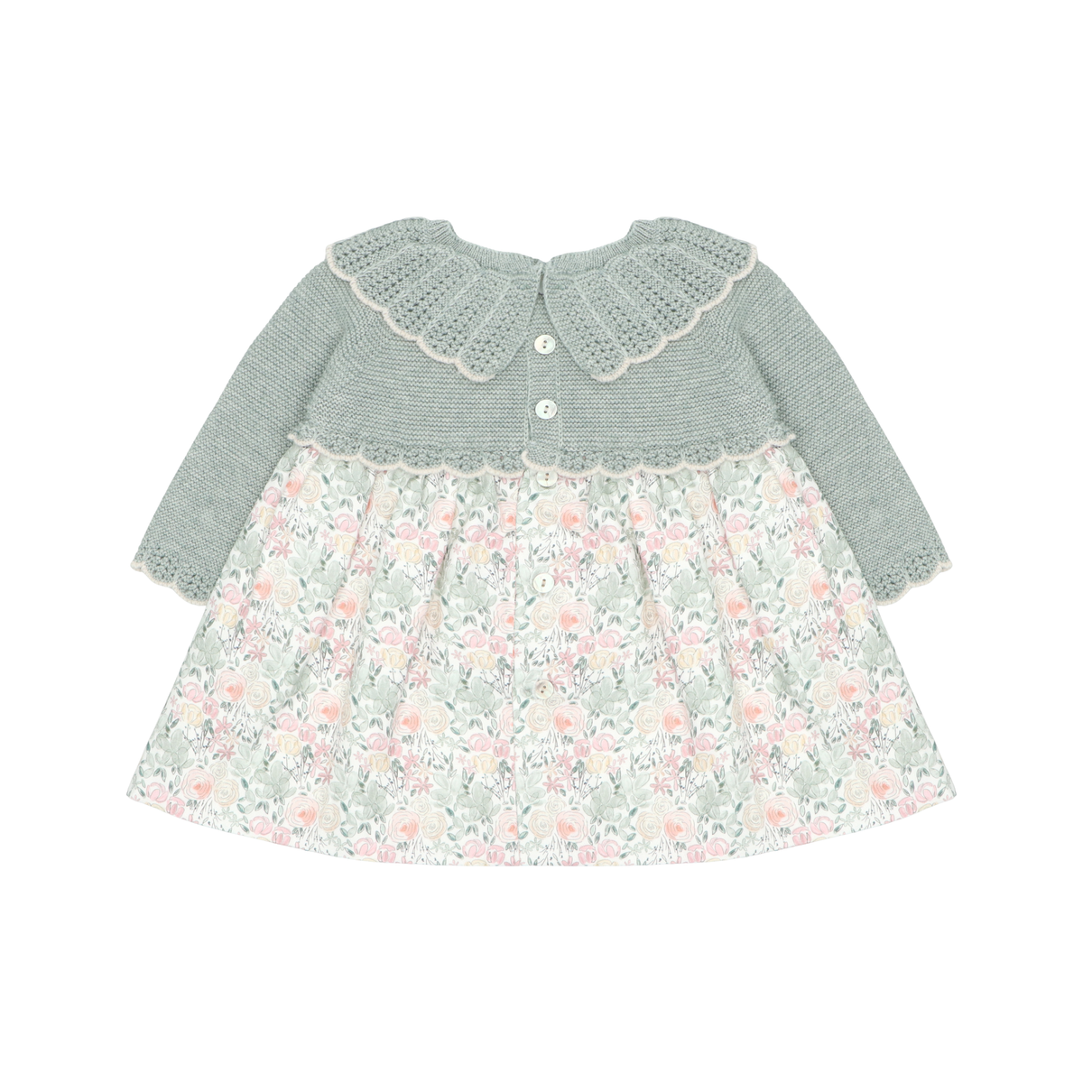 Pre Order Vestido Punto y Tela Pravia Bebé