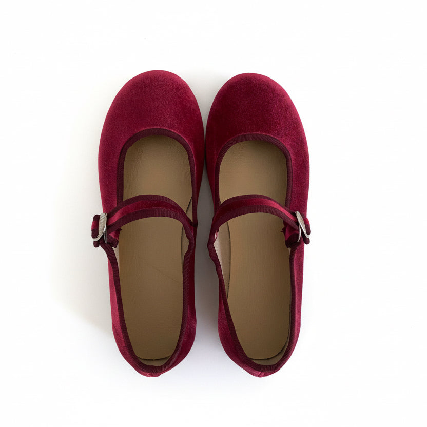 Mercedita Terciopelo Burdeos Adulto