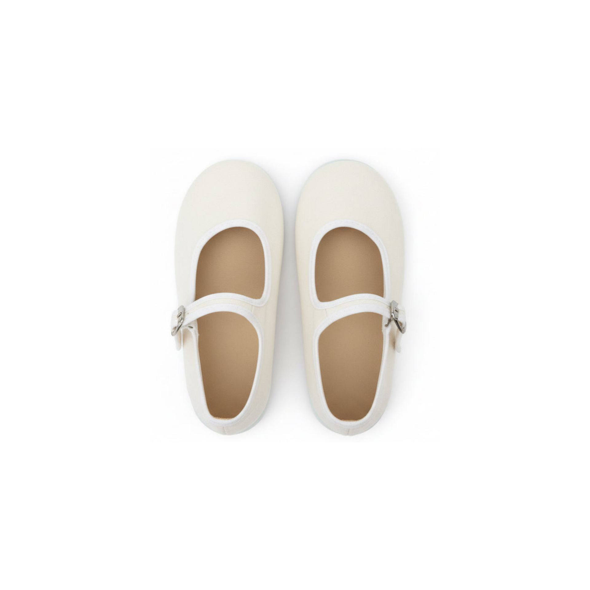 White Canvas Mary Jane