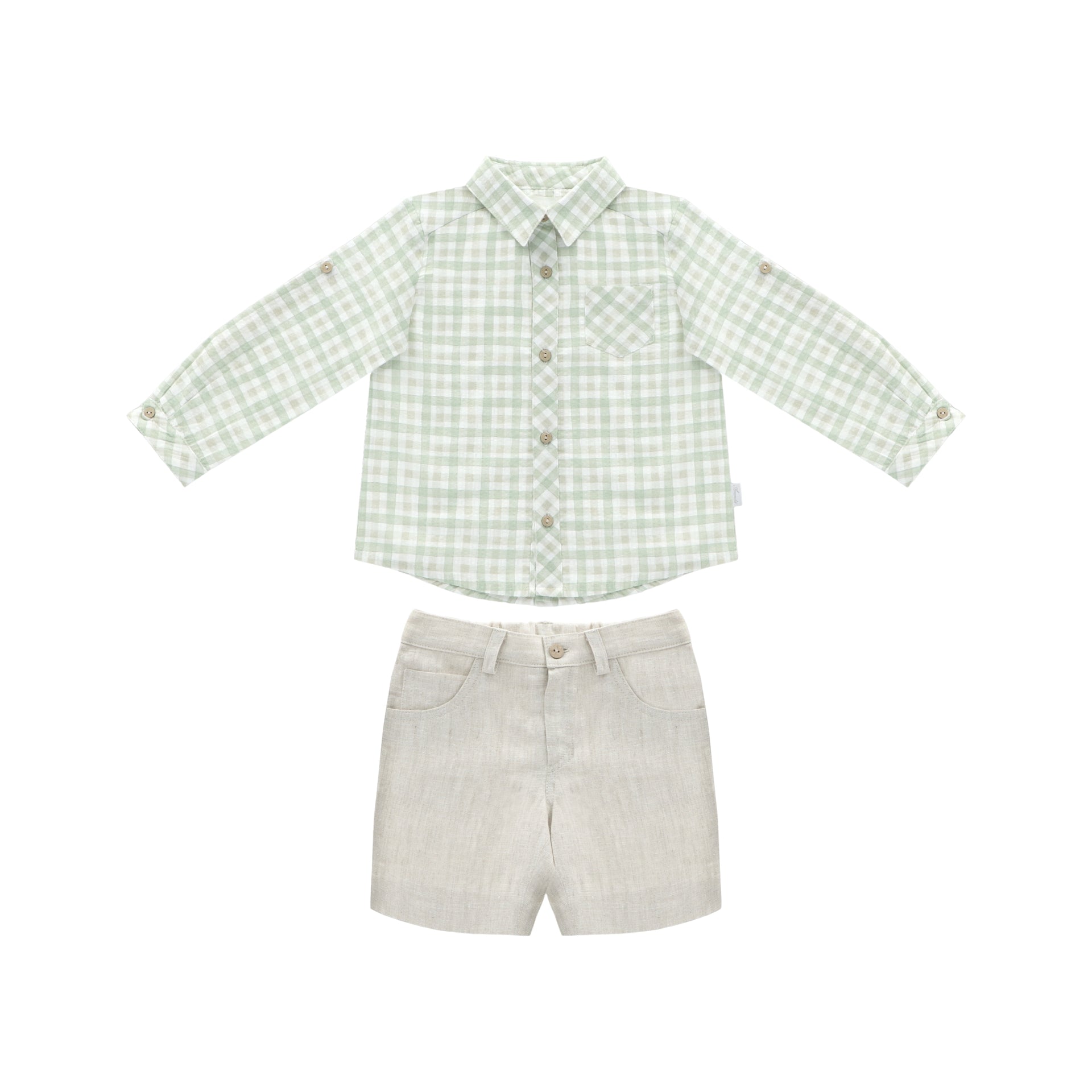 Palmi Boy's Shirt and Shorts Set