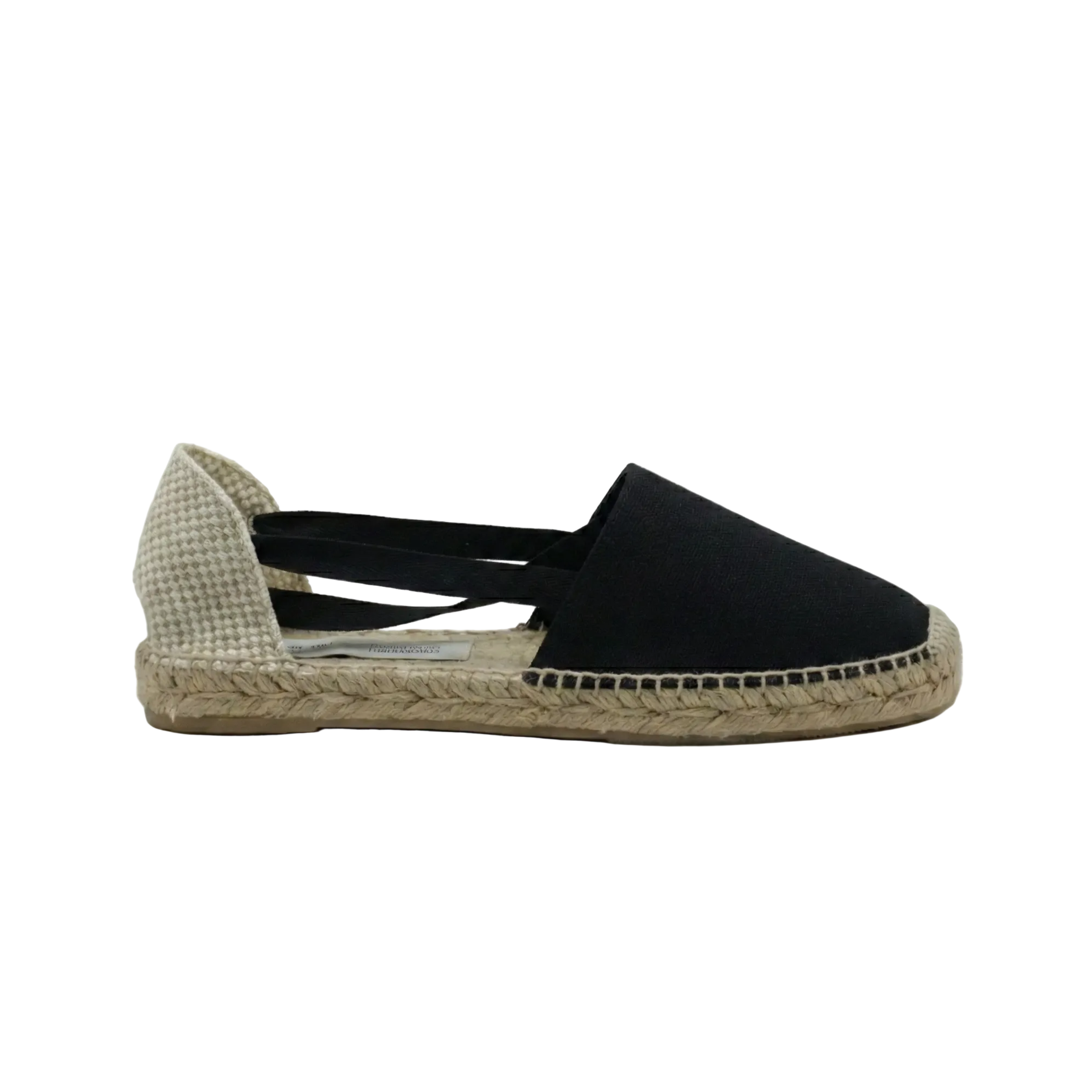 Black lace-up espadrilles