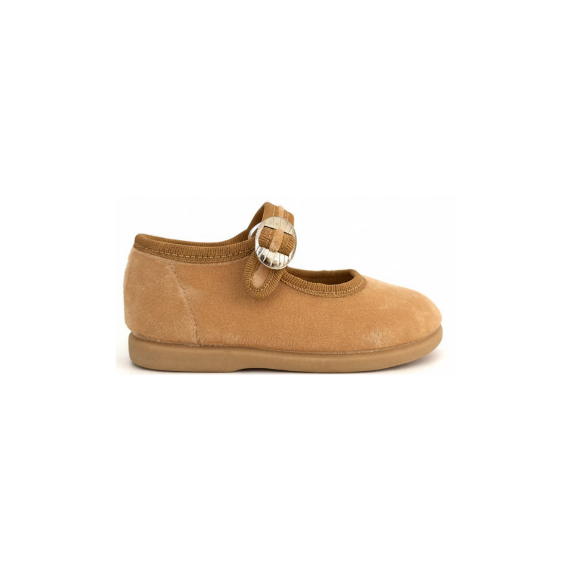 Children's Camel Velvet Mary Jane