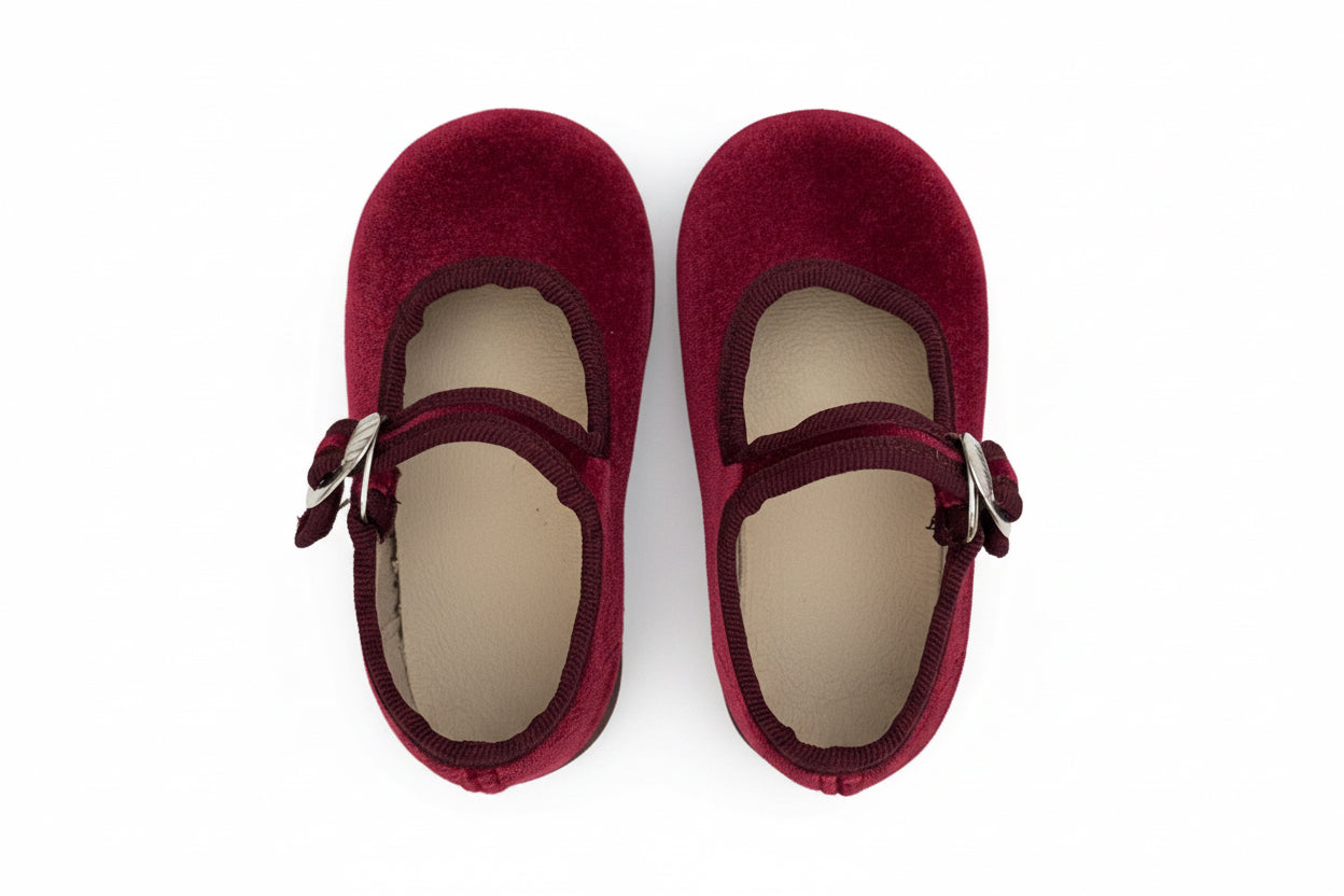 Mercedita Terciopelo Burdeos Adulto