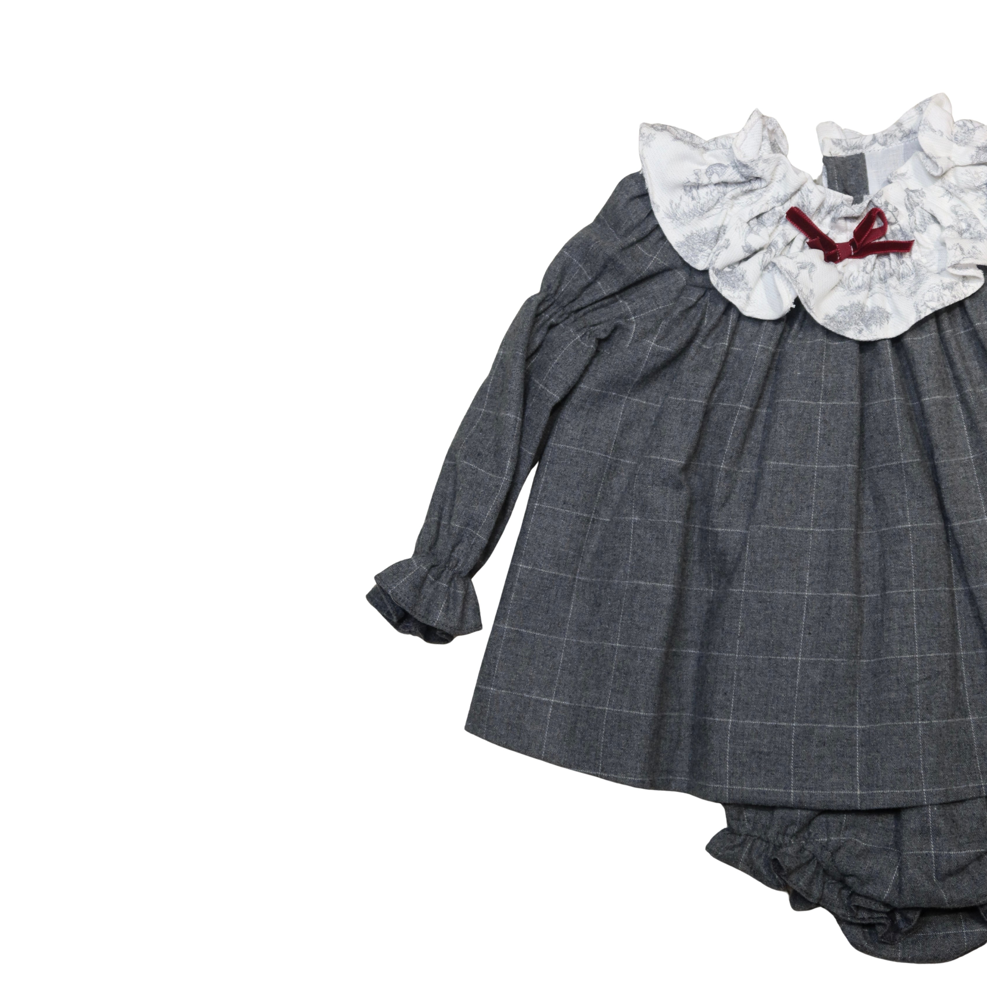 Vestido y Braga Versailles Bebé