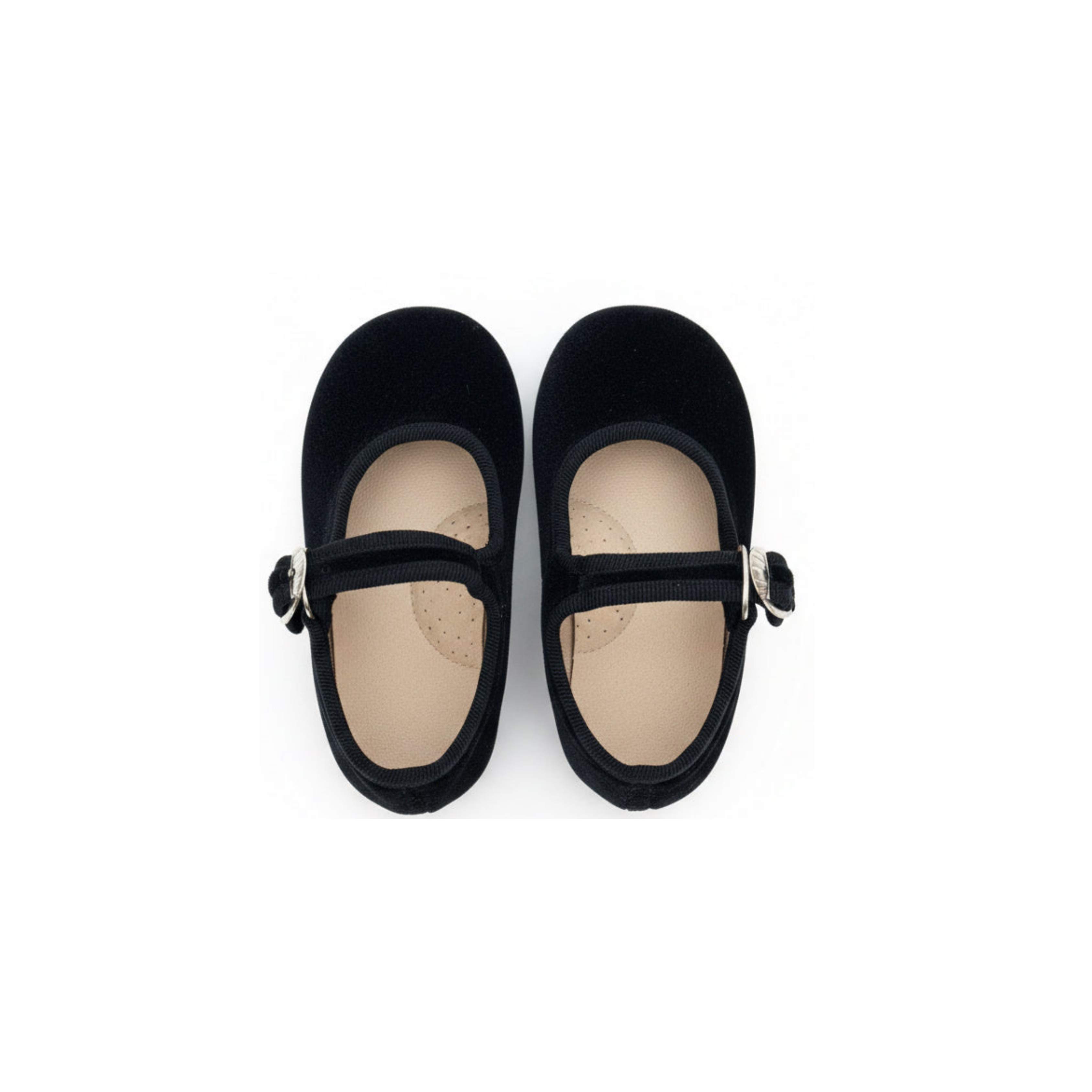 Children's Black Velvet Mary Jane Shoes