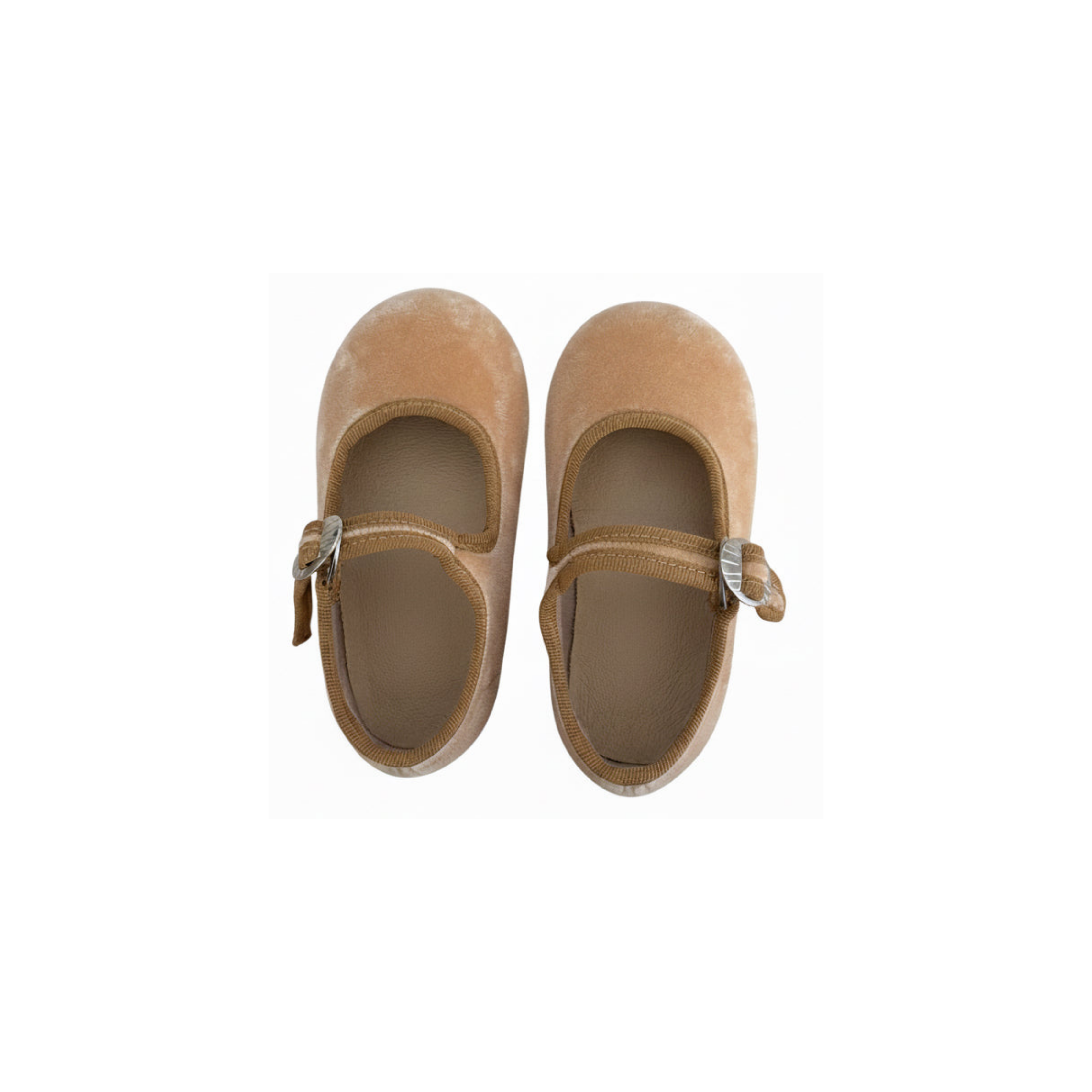 Children's Camel Velvet Mary Jane