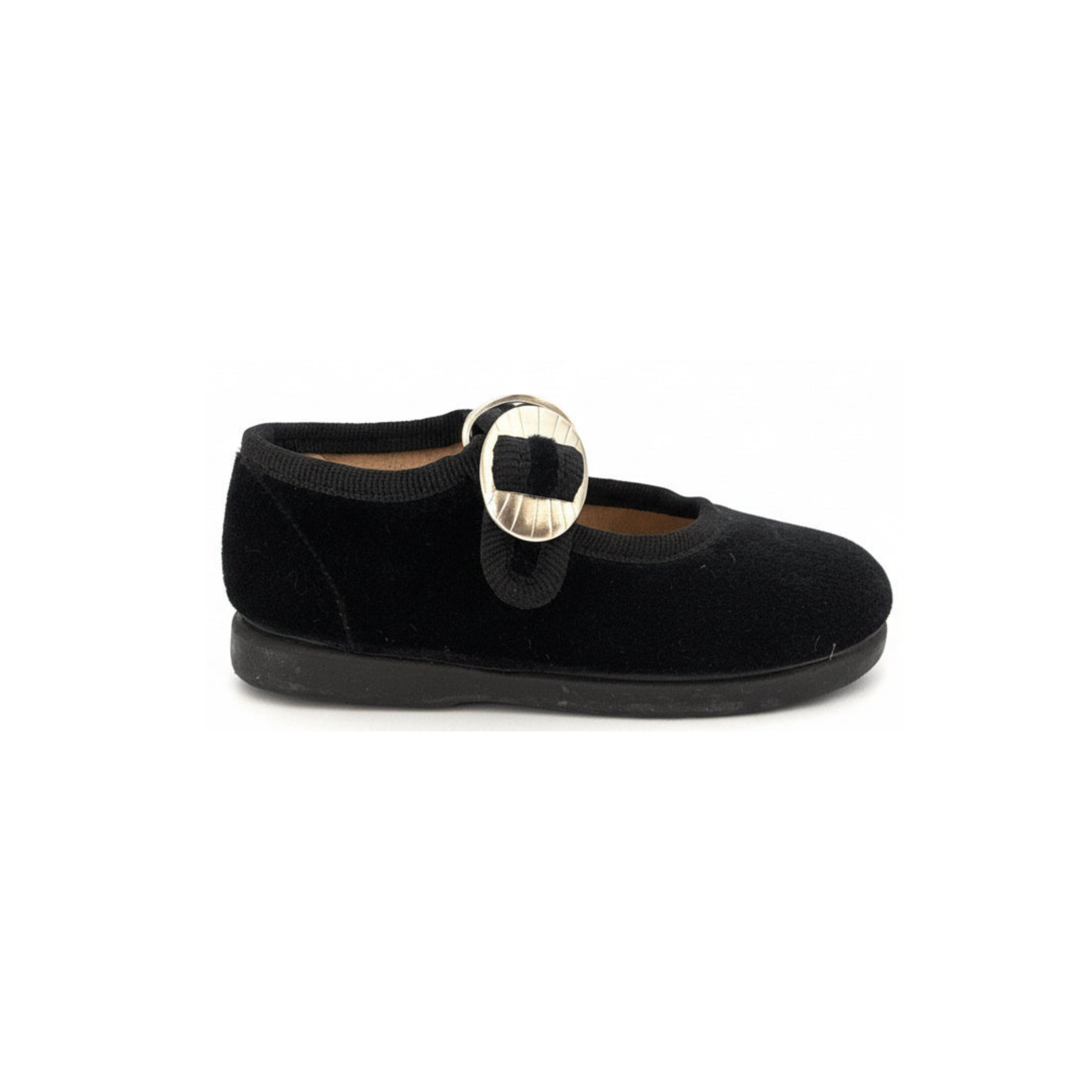 Children's Black Velvet Mary Jane Shoes