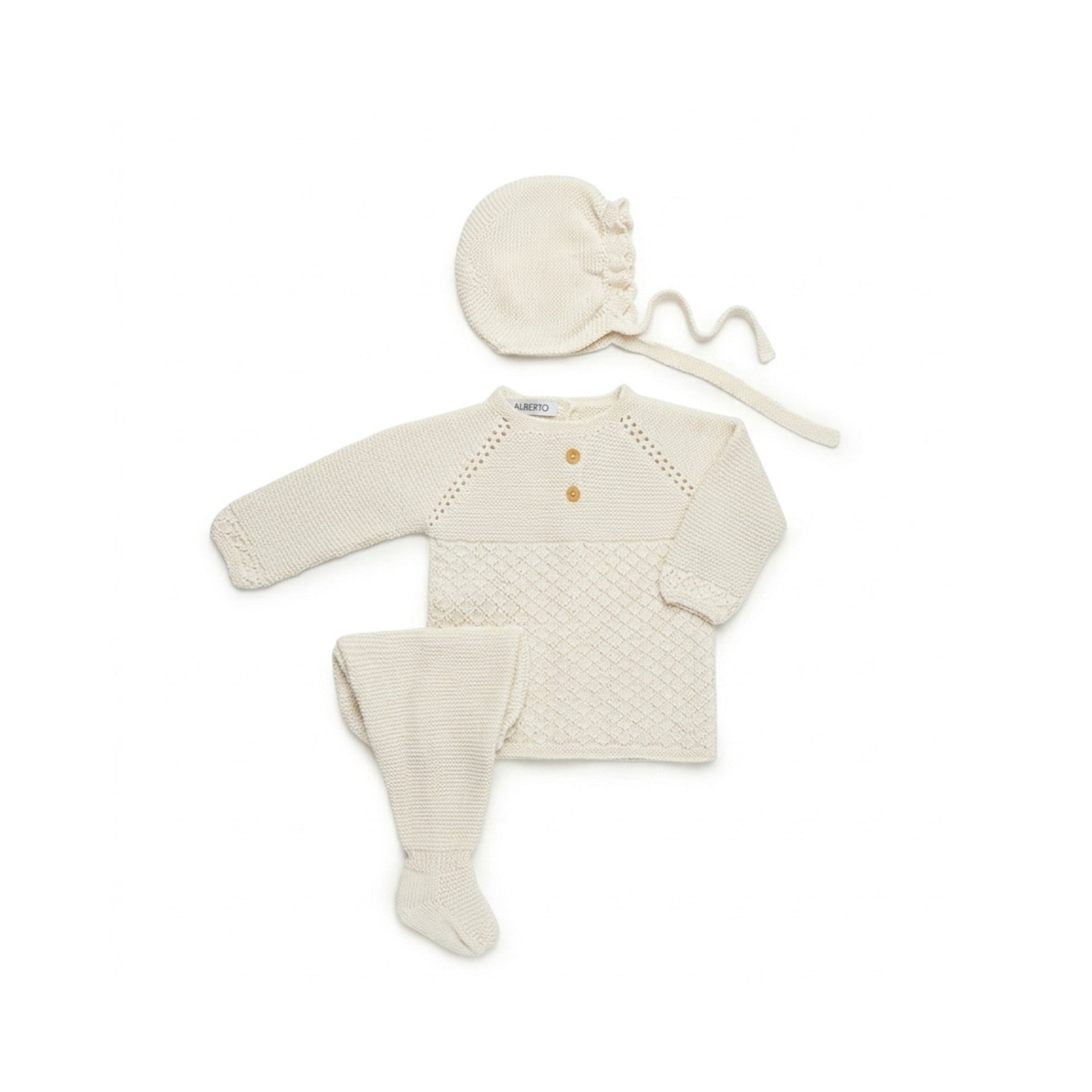 Conjunto 3 Piezas Crudo Bebé