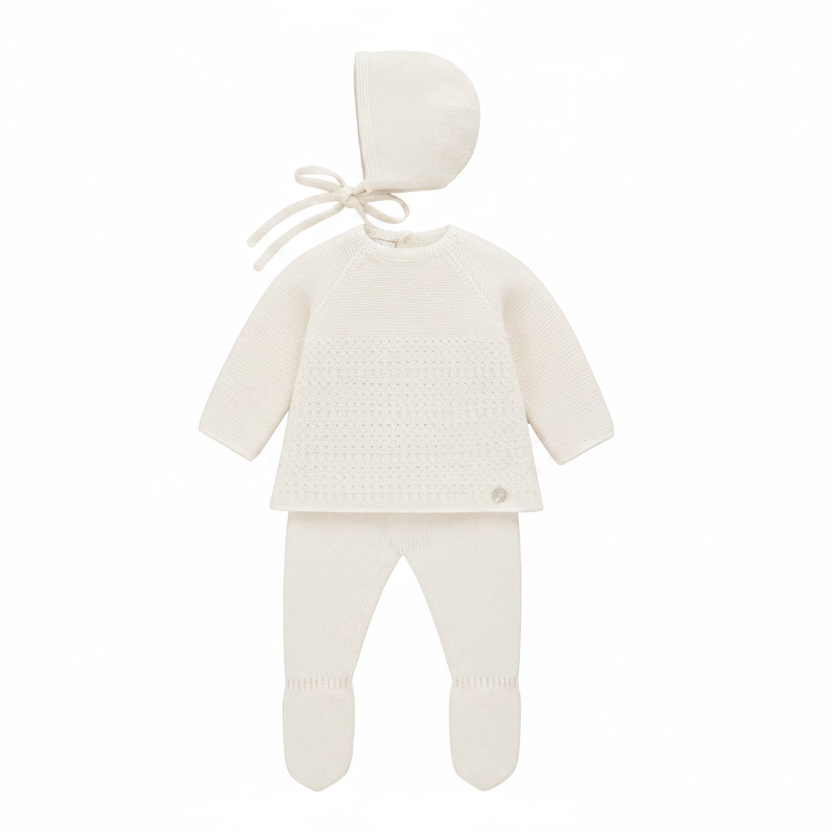 Conjunto 3 Piezas Crudo Bebé
