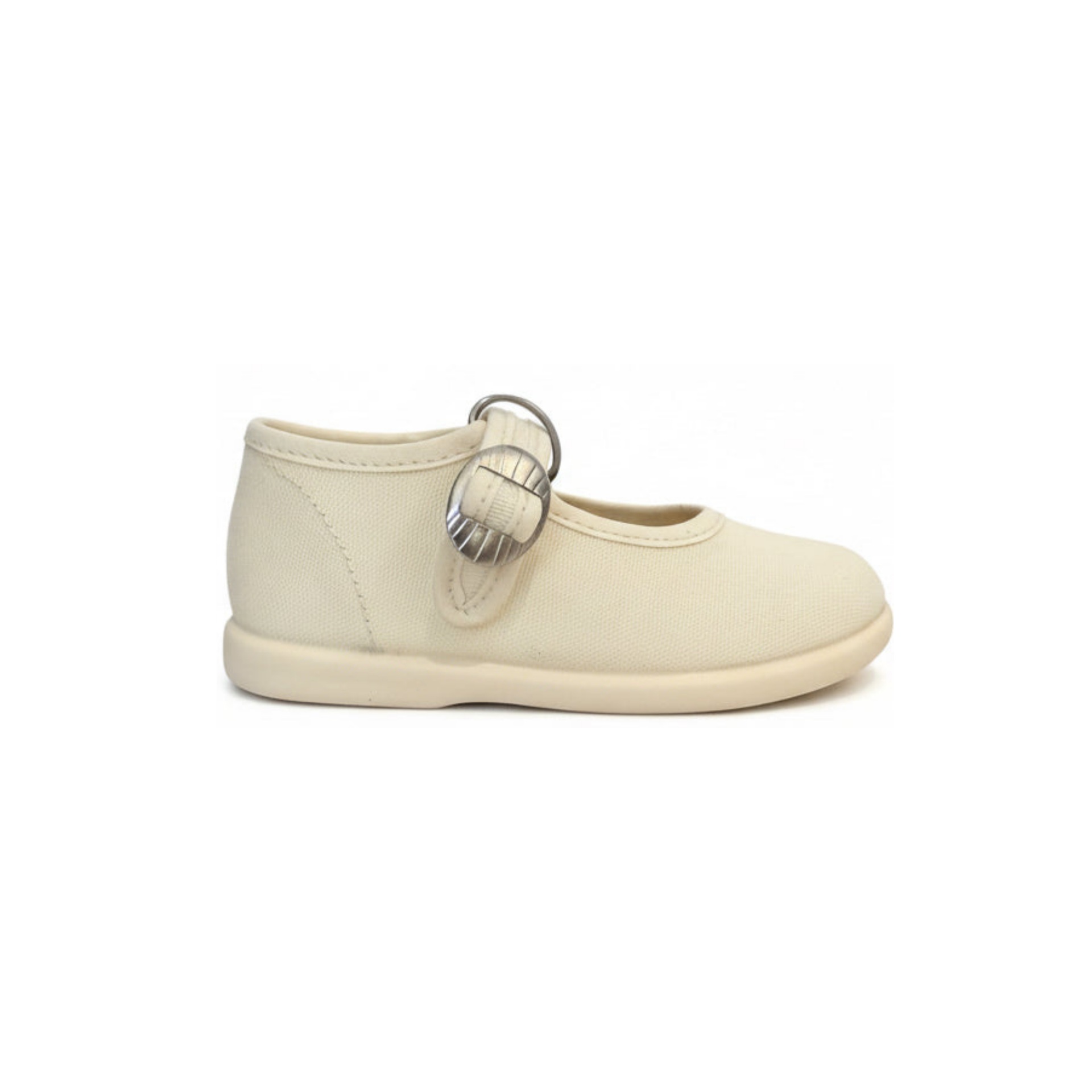 Beige Canvas Mary Jane