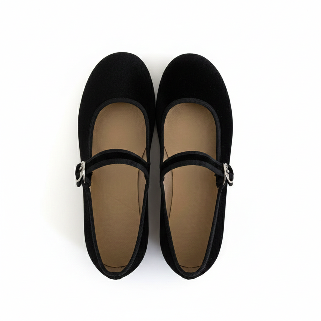 Adult Black Velvet Mary Jane