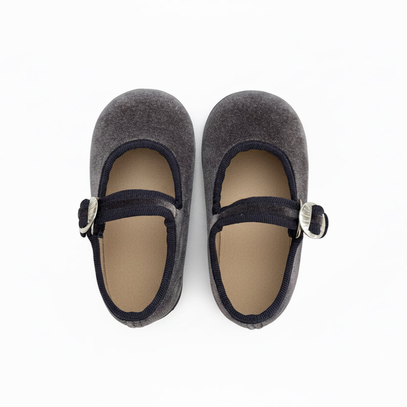 Mercedita de Terciopelo Gris Adulto