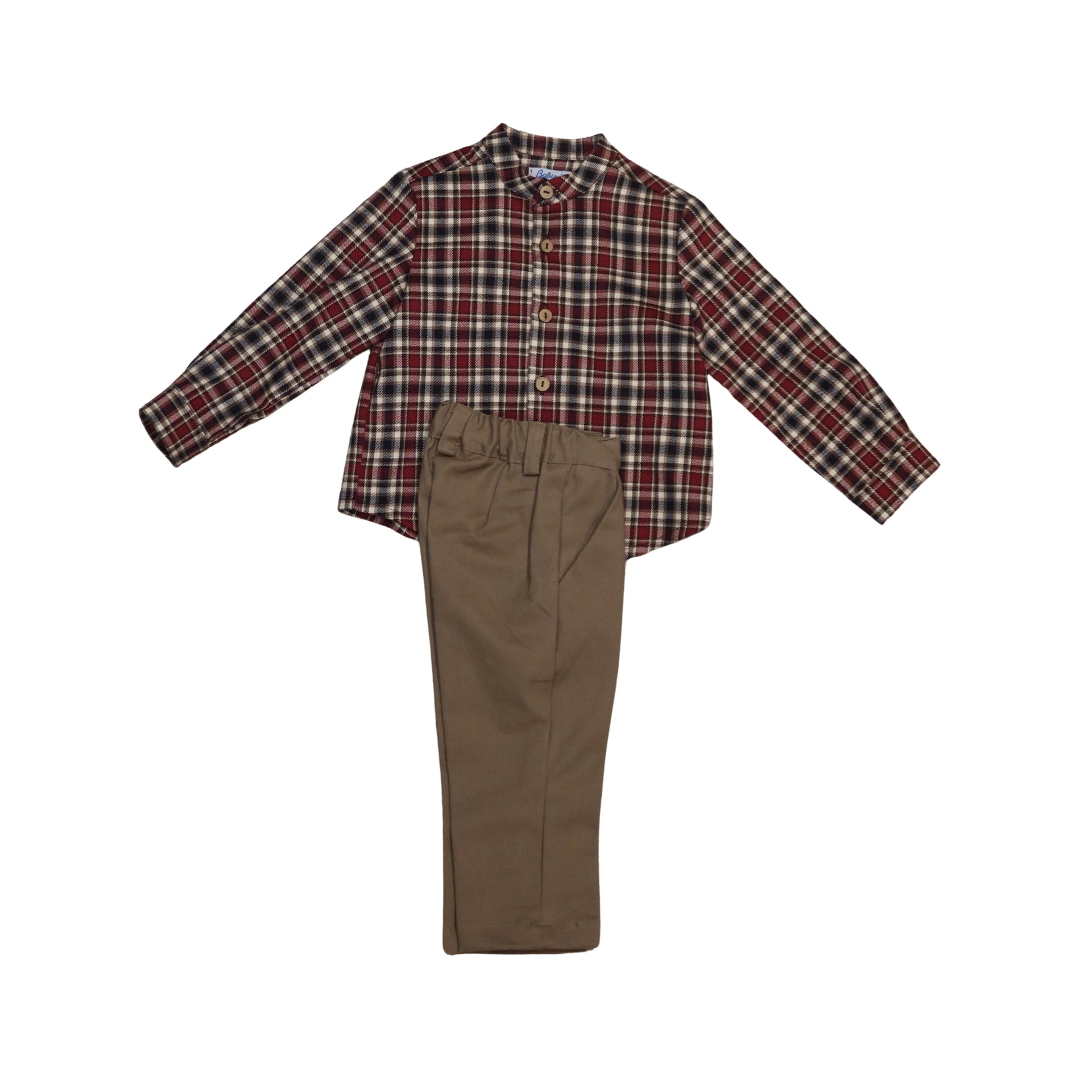 Burgundy Baby Shirt and Trousers