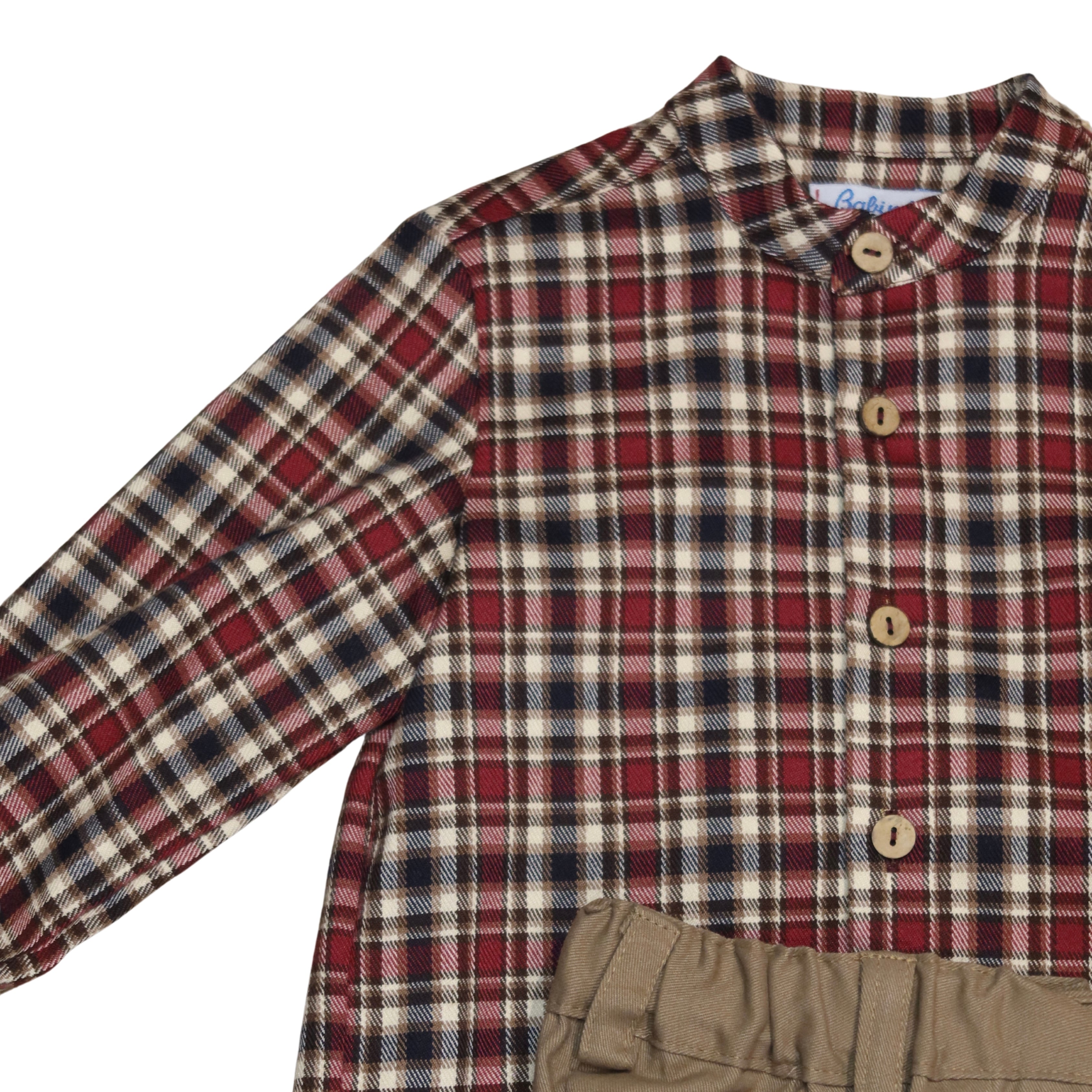 Camisa y Pantalón Burdeos Bebé