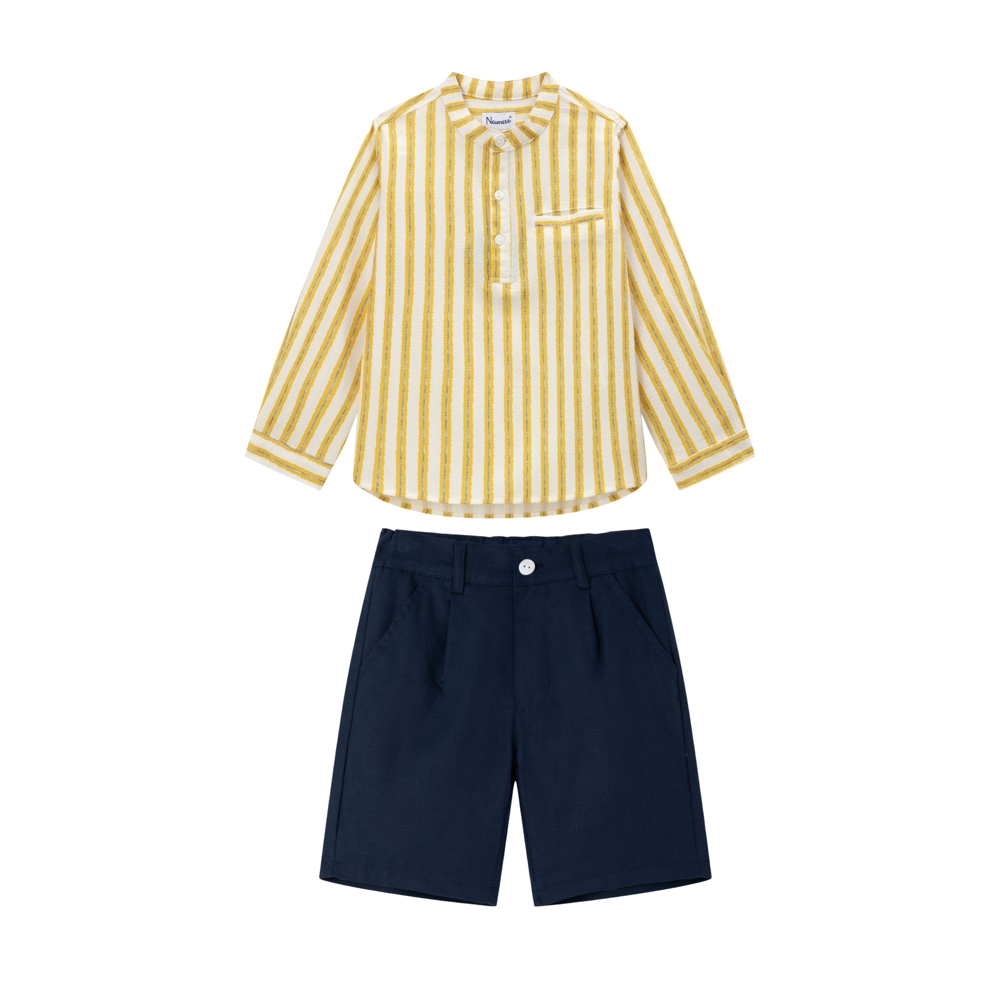 Yellow Striped Outfit for Boys