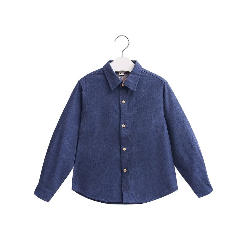 Blue Plaid Shirt for Boys